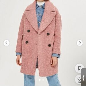 Topshop Pink Teddy Jacket